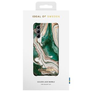iDeal of Sweden Coque Fashion Samsung Galaxy S21 - Golden Jade Marble