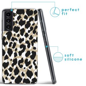 iMoshion Coque Design Samsung Galaxy S21 Plus - Léopard / Noir