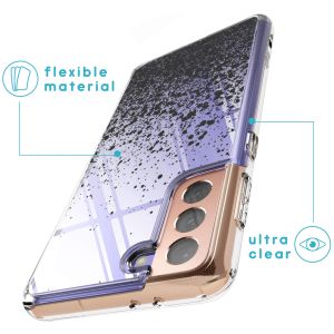 iMoshion Coque Design Samsung Galaxy S21 Plus - Eclaboussures - Noir
