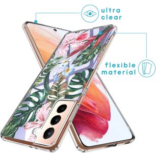 iMoshion Coque Design Samsung Galaxy S21 - Tropical Jungle