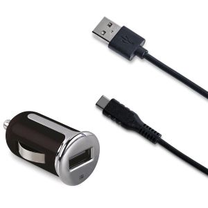Celly USB Car Charger + câble USB-C - 2,4A