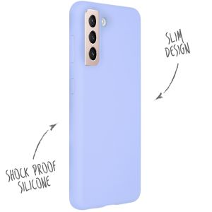 Accezz Coque Liquid Silicone Samsung Galaxy S21 - Violet