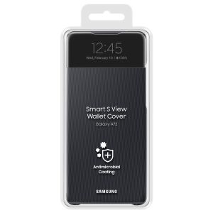 Samsung Original Coque S View Samsung Galaxy A72 - Noir