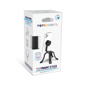 PopSockets PopMount 2 Flex PopGrip - Support de téléphone - Universel - Noir