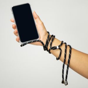 iMoshion Coque avec cordon Samsung Galaxy A12 - Noir / Dorée