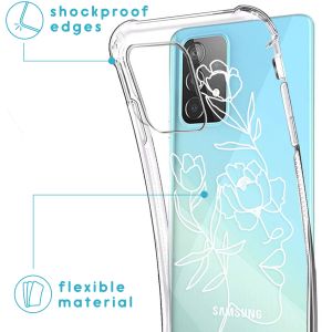 iMoshion Coque Design avec cordon Samsung Galaxy A52(s) (5G/4G) - Woman Flower