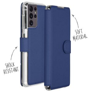 Accezz Étui de téléphone Xtreme Wallet Galaxy S21 Ultra -Bleu foncé