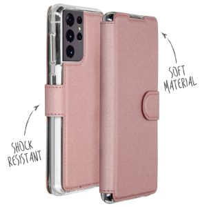 Accezz Étui de téléphone Xtreme Wallet Galaxy S21 Ultra - Rose