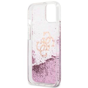 Guess Coque 4G Logo Liquid Glitter iPhone 13 Mini - Pink