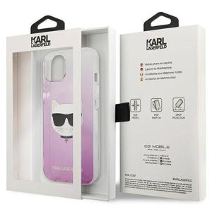 Karl Lagerfeld Coque arrière rigide Choupette iPhone 13 - Rose