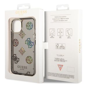 Guess Coque Peony Glitter iPhone 14 - Noir