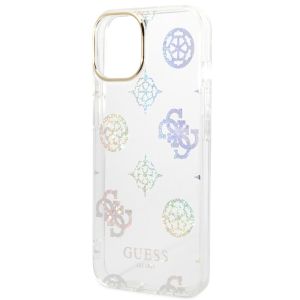 Guess Coque Peony Glitter iPhone 14 - Blanc