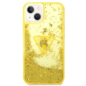Guess Coque Liquid Glitter iPhone 14 - Jaune