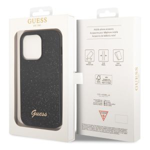 Guess Coque Glitter Flakes iPhone 14 Pro - Noir