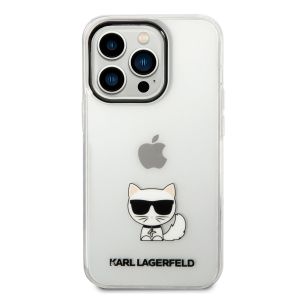 Karl Lagerfeld Coque arrière rigide Choupette iPhone 14 Pro - Transparent