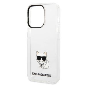 Karl Lagerfeld Coque arrière rigide Choupette iPhone 14 Pro Max - Transparent