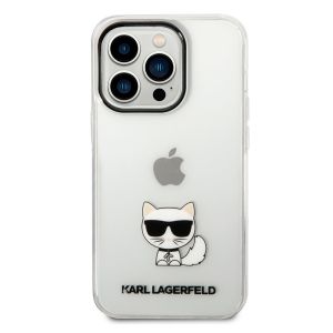 Karl Lagerfeld Coque arrière rigide Choupette iPhone 14 Pro Max - Transparent
