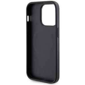Guess Coque arrière Saffiano MagSafe iPhone 15 Pro Max - Noir