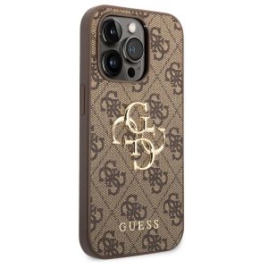 Guess Coque 4G Metal Logo Backcover iPhone 15 Pro Max - Brun