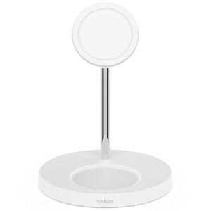 Belkin Chargeur sans fil 2 en 1 MagSafe iPhone + AirPods - Blanc