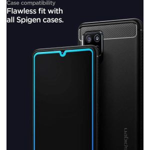 Spigen Protection d'écran en verre trempé GLAStR Samsung Galaxy A42 - Noir