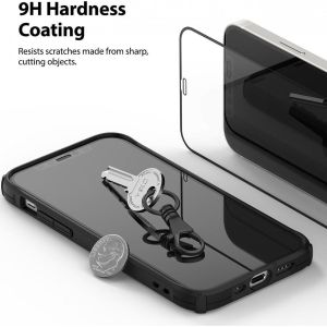 Ringke Protection d'écran en verre trempé ID Glass iPhone 12 (Pro) - Noir