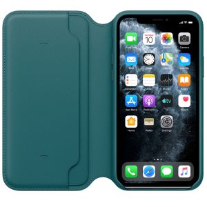 Apple Étui de téléphone Leather Folio iPhone 11 Pro - Peacock