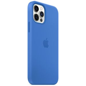Apple Coque en silicone MagSafe iPhone 12 (Pro) - Capri Blue