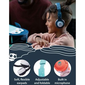 Planet Buddies Écouteurs sans fil pour enfants - Panda