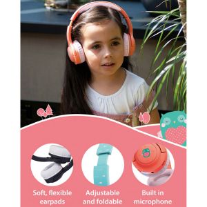 Planet Buddies Écouteurs sans fil pour enfants - Chouette