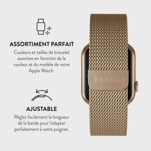 Burga Bracelet milanais Apple Watch Series 1-9 / SE - 38/40/41mm - Dorée