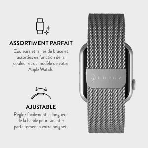 Burga Bracelet milanais Apple Watch Series 1-9 / SE - 38/40/41mm - Argent