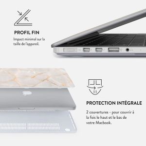 Burga Coque Rigide MacBook Air 13 pouces (2022) / Air 13 pouces (2024) M3 chip - A2681 / A3113 - Vanilla Sand