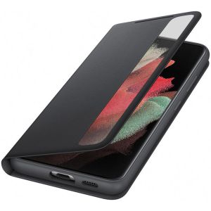 Samsung Original étui de téléphone portefeuille Clear View + Adaptateur Galaxy S21 Ultra - Noir