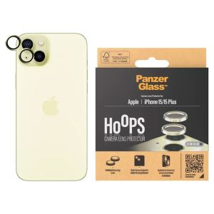 PanzerGlass Protection d'écran camera Hoop Optic Rings iPhone 15 / 15 Plus - Yellow