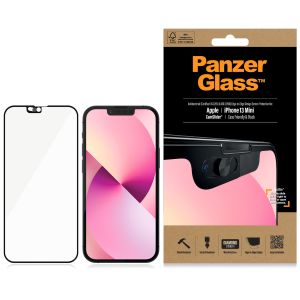 PanzerGlass Protection d'écran en verre trempé CamSlider™ Case Friendly iPhone 13 Mini - Noir