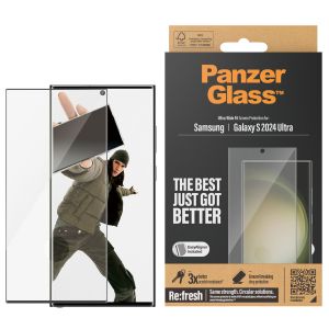 PanzerGlass ﻿Film de protection d'écran anti-bactérien Refresh Ultra-Wide Fit avec applicateur Samsung Galaxy S24 Ultra