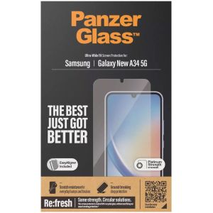 PanzerGlass ﻿Film de protection d'écran anti-bactérien Refresh Ultra-Wide Fit Samsung Galaxy A34