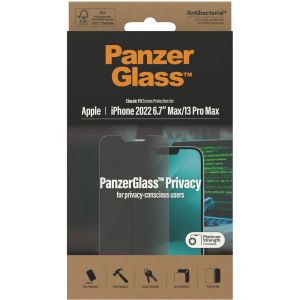 PanzerGlass Protection d'écran Privacy en verre trempé Case Friendly Anti-Bacterial iPhone 14 Plus / 13 Pro Max