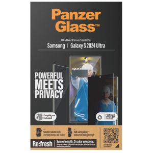 PanzerGlass ﻿Protection d'écran Privacy Ultra-Wide Fit Anti-bactérienne avec applicateur Samsung Galaxy S24 Ultra