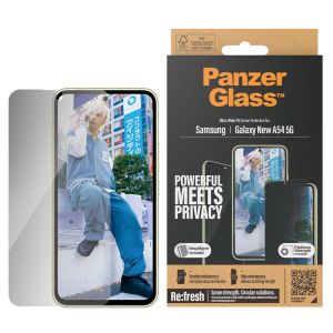 PanzerGlass ﻿Protection d'écran Privacy Ultra-Wide Fit Anti-bactérienne avec applicateur Samsung Galaxy A55