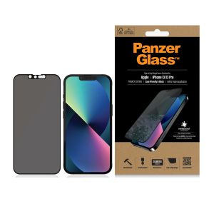 PanzerGlass Protection d'écran Privacy en verre trempé Case Friendly Anti-Bacterial iPhone 13 / 13 Pro - Noir