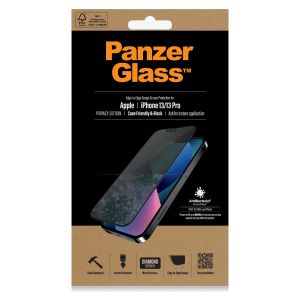 PanzerGlass Protection d'écran Privacy en verre trempé Case Friendly Anti-Bacterial iPhone 13 / 13 Pro - Noir