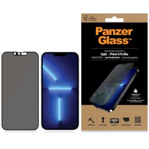 PanzerGlass Protection d'écran Privacy en verre trempé Case Friendly Anti-Bacterial iPhone 13 Pro Max - Noir