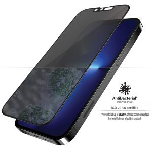 PanzerGlass Protection d'écran Privacy en verre trempé Case Friendly Anti-Bacterial iPhone 13 Pro Max - Noir