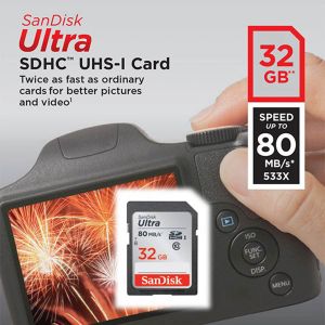 Carte mémoire SanDisk Ultra 32GB SDHC UHS-I