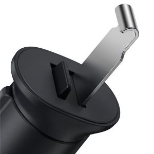 Baseus Metal Age II - Support de téléphone pour voiture - Grille de ventilation - Noir