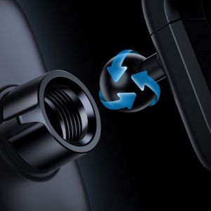 Baseus Metal Age II - Support de téléphone pour voiture - Grille de ventilation ronde - Noir