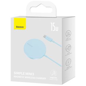 Baseus Simple Mini3 chargeur sans fil - Convient pour MagSafe - 15 Watt - Bleu