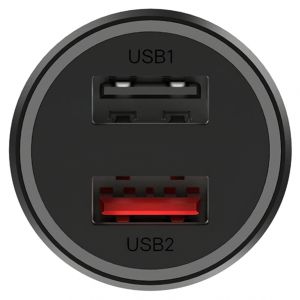 Xiaomi Chargeur de voiture original - Adaptateur de voiture - Double port USB - 37 watts - Noir